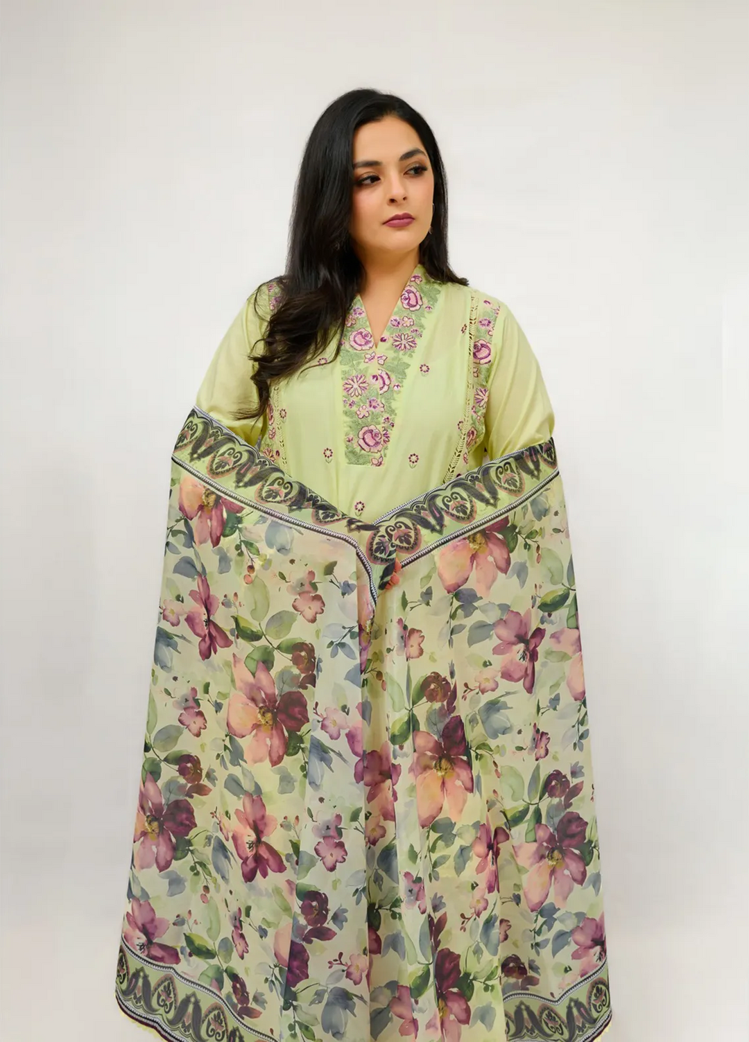 Zyna Embroidered Cambric Suits Unstitched 3 Piece D17-Siena - Summer Collection