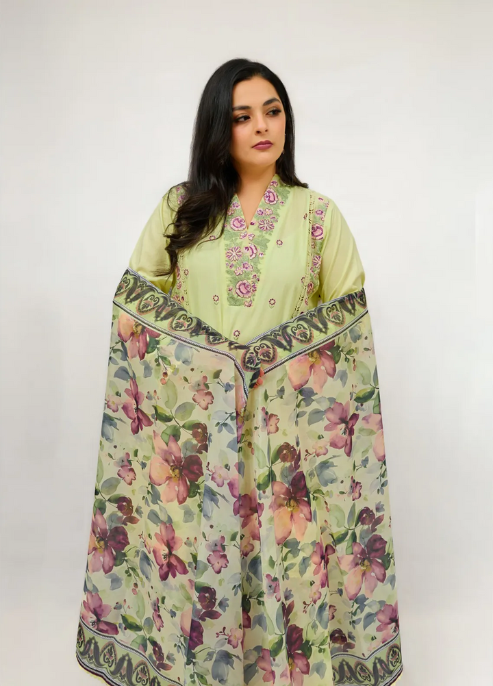 Zyna Embroidered Cambric Suits Unstitched 3 Piece D17-Siena - Summer Collection