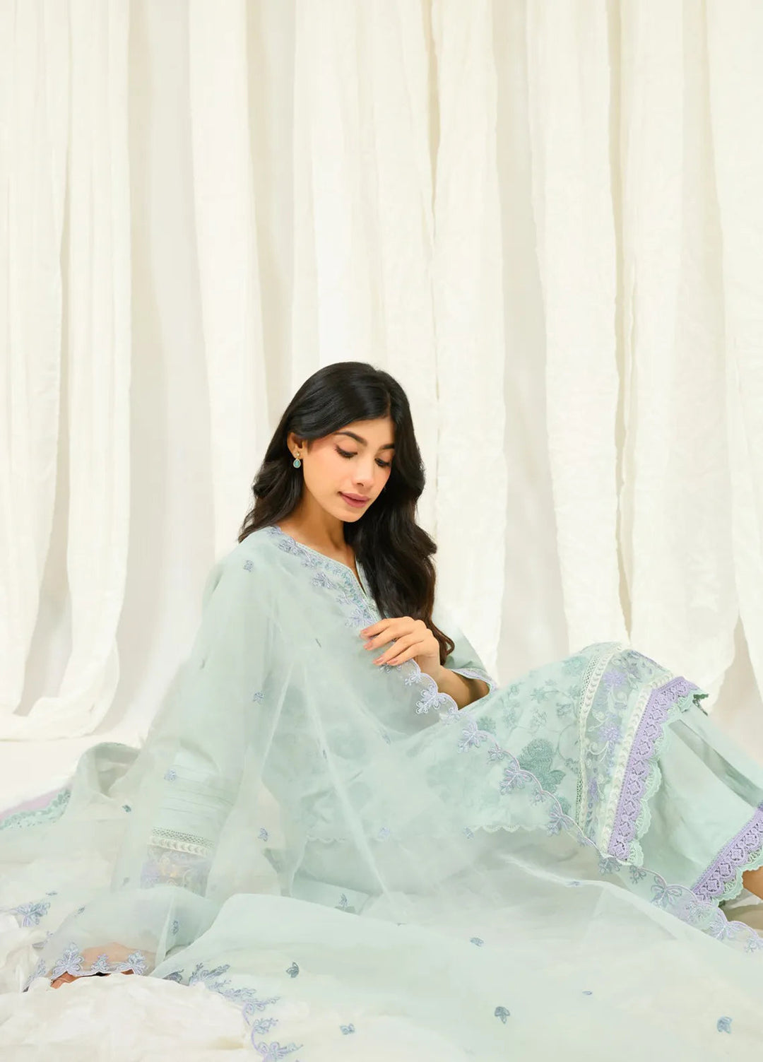 Zyna Embroidered Cambric Suits Unstitched 3 Piece D9-Kyra - Summer Collection