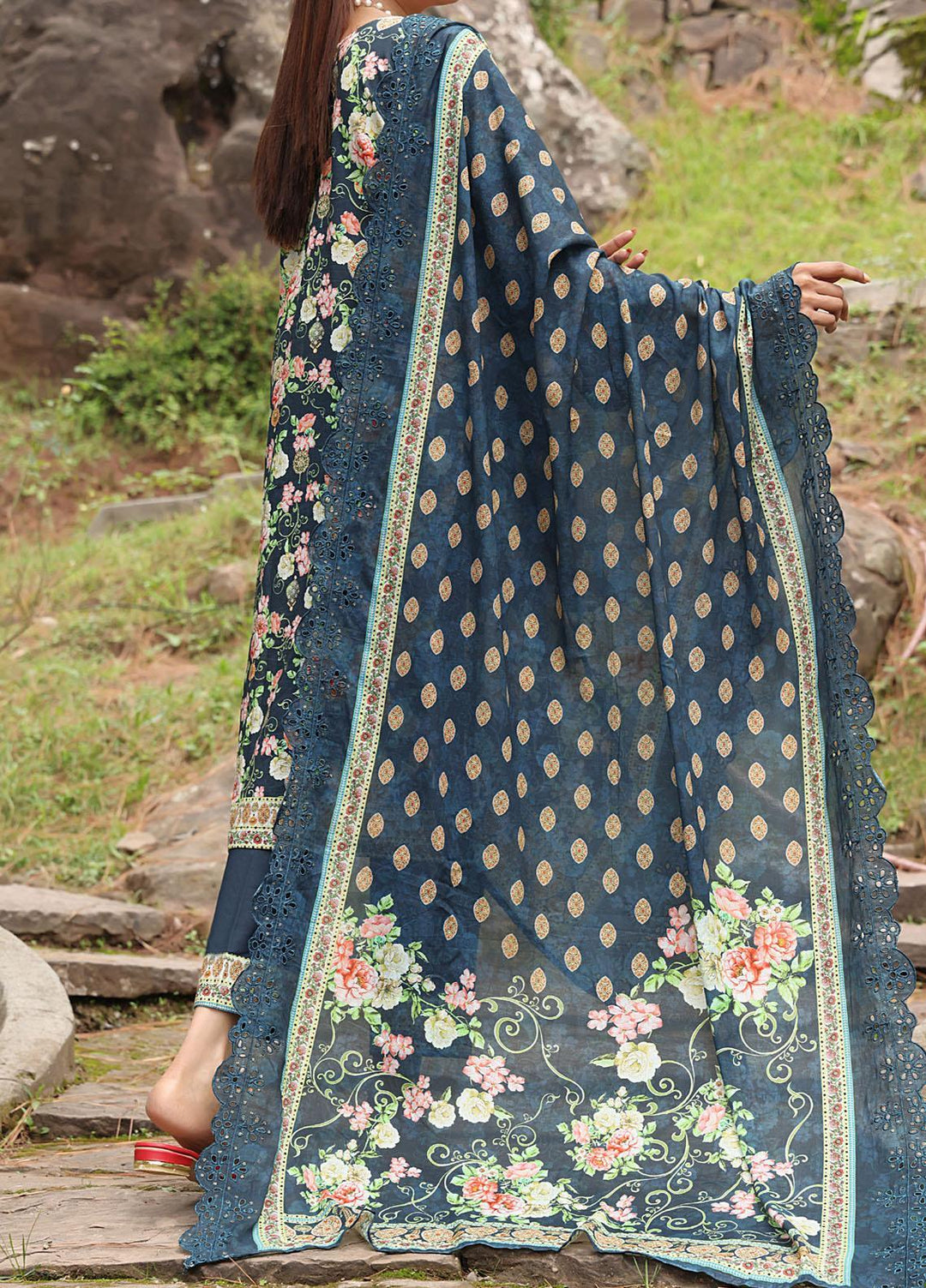 Zynah By VS Textiles Printed Chikankari Suits Unstitched 3 Piece VS23-Z2 01 - Summer Collection