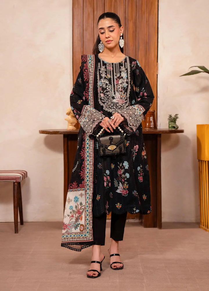 Zync by Florent Embroidered Lawn Suit Unstitched 3 Piece FL25ZD FL-10 - Summer Collection
