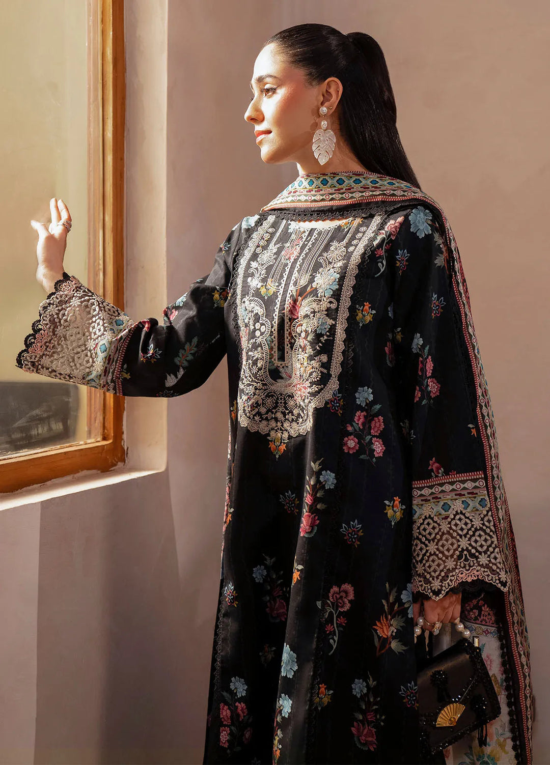 Zync by Florent Embroidered Lawn Suit Unstitched 3 Piece FL25ZD FL-10 - Summer Collection