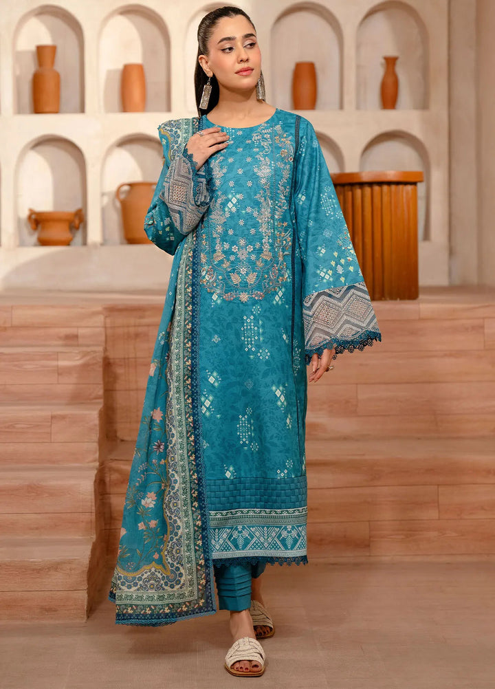 Zync by Florent Embroidered Lawn Suit Unstitched 3 Piece FL25ZD FL-11A - Summer Collection