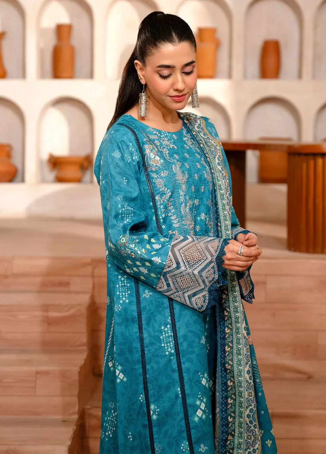 Zync by Florent Embroidered Lawn Suit Unstitched 3 Piece FL25ZD FL-11A - Summer Collection