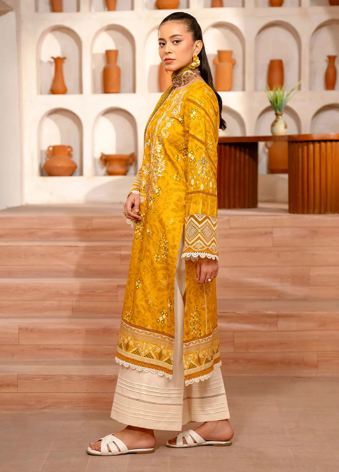 Zync by Florent Embroidered Lawn Suit Unstitched 3 Piece FL25ZD FL-11B - Summer Collection