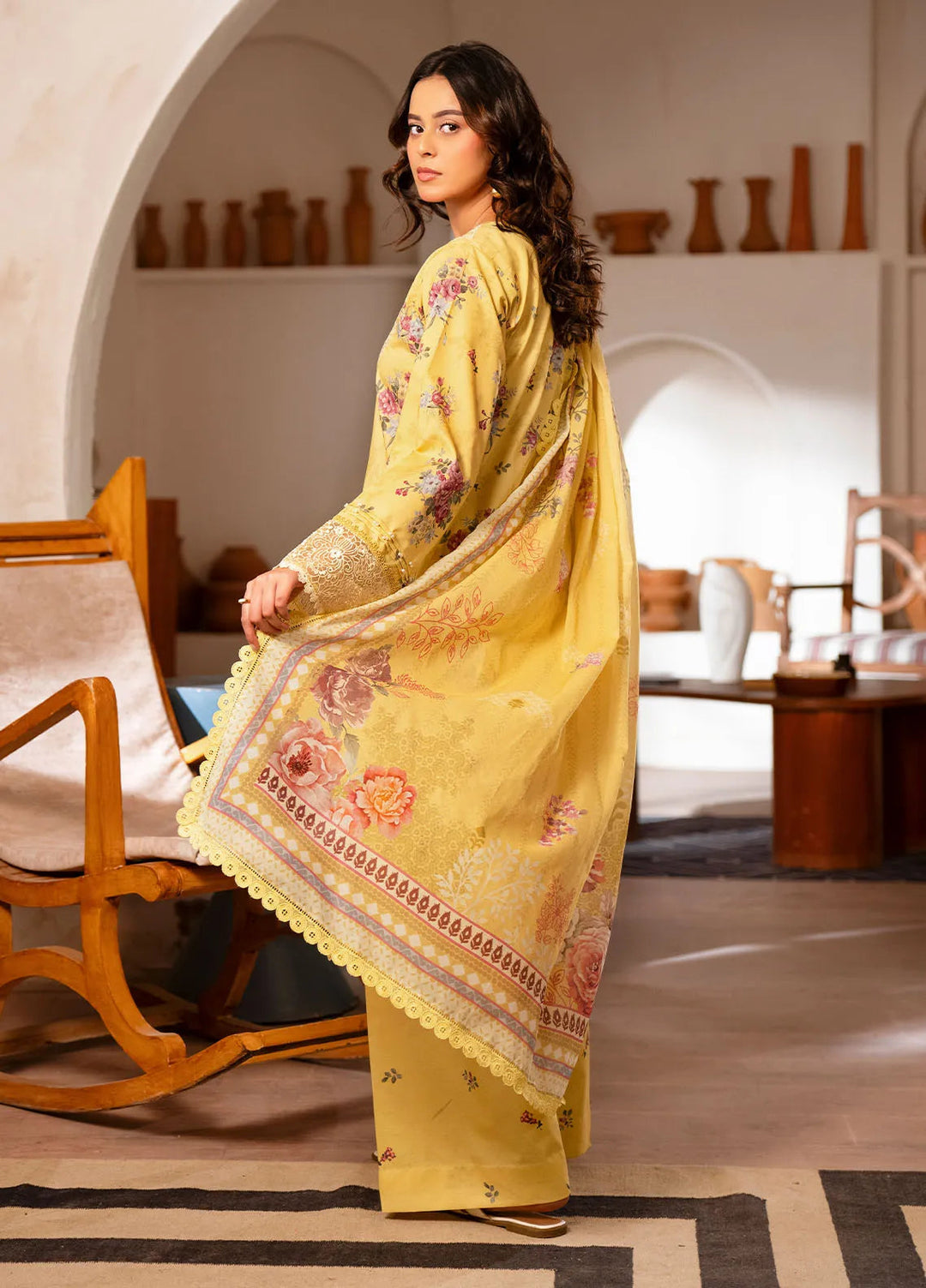 Zync by Florent Embroidered Lawn Suit Unstitched 3 Piece FL25ZD FL-1A - Summer Collection
