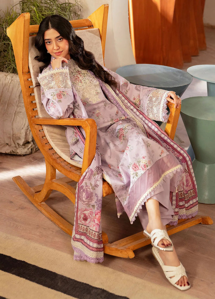 Zync by Florent Embroidered Lawn Suit Unstitched 3 Piece FL25ZD FL-1B - Summer Collection