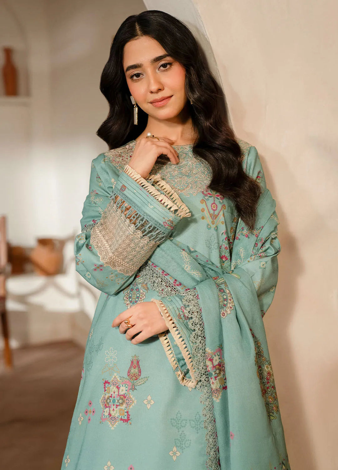 Zync by Florent Embroidered Lawn Suit Unstitched 3 Piece FL25ZD FL-3 - Summer Collection
