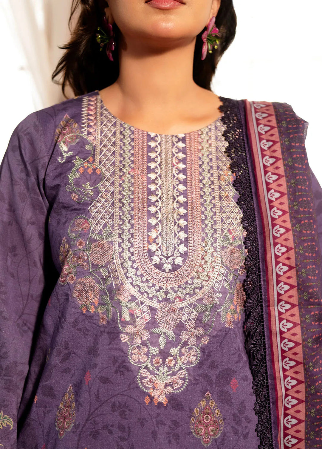 Zync by Florent Embroidered Lawn Suit Unstitched 3 Piece FL25ZD FL-6A - Summer Collection