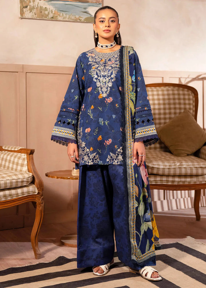 Zync by Florent Embroidered Lawn Suit Unstitched 3 Piece FL25ZD FL-8A - Summer Collection