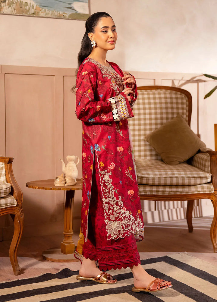 Zync by Florent Embroidered Lawn Suit Unstitched 3 Piece FL25ZD FL-8B - Summer Collection