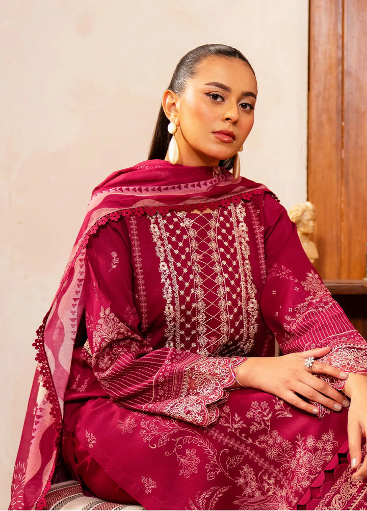 Zync by Florent Embroidered Lawn Suit Unstitched 3 Piece FL25ZD FL-9 - Summer Collection