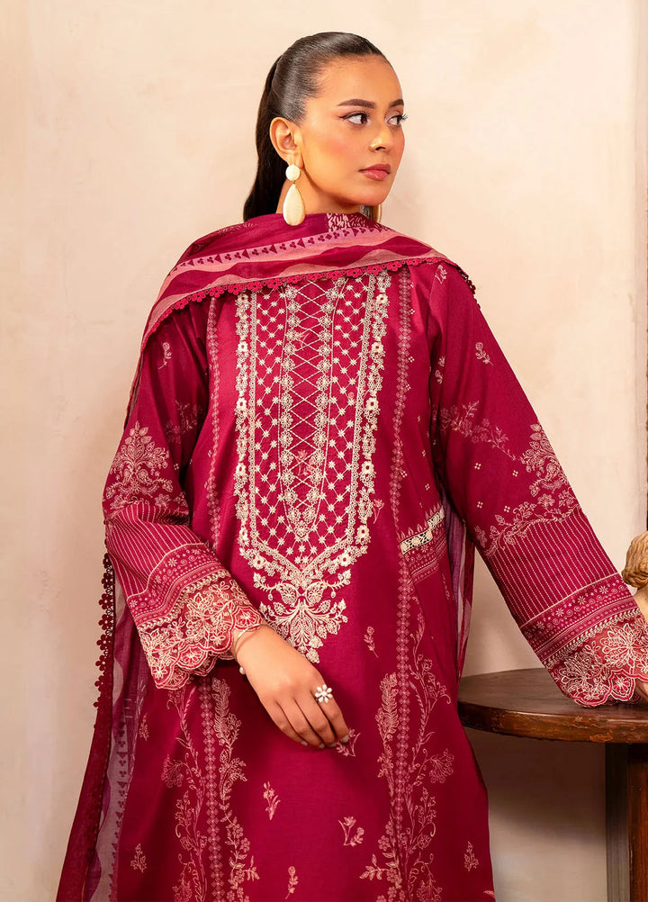 Zync by Florent Embroidered Lawn Suit Unstitched 3 Piece FL25ZD FL-9 - Summer Collection