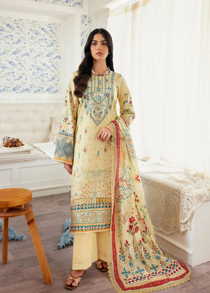 Zync by Florent Embroidered Lawn Suits Unstitched 3 Piece FL25ZDW F-3A - Summer Collection