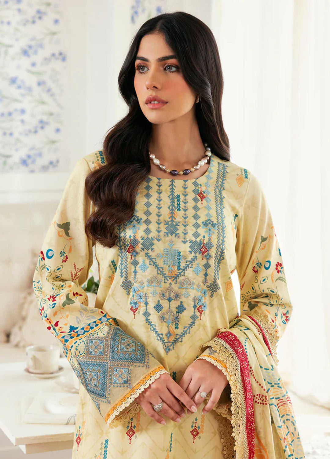 Zync by Florent Embroidered Lawn Suits Unstitched 3 Piece FL25ZDW F-3A - Summer Collection