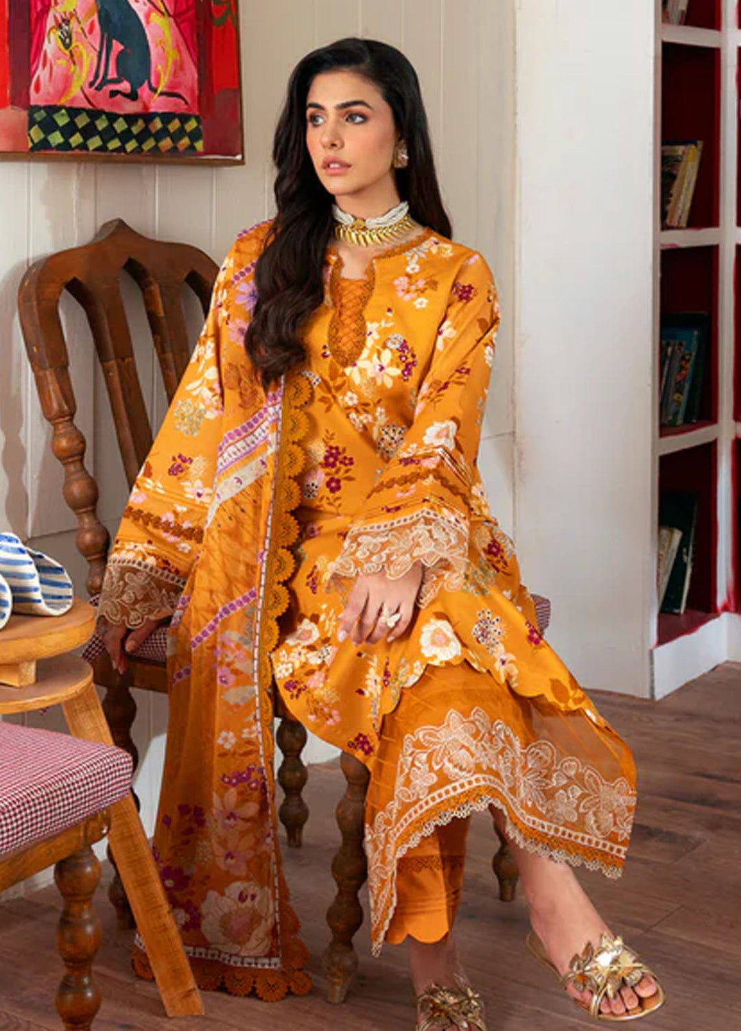 Zync by Florent Embroidered Lawn Suits Unstitched 3 Piece FL25ZDW ZY-10 - Summer Collection