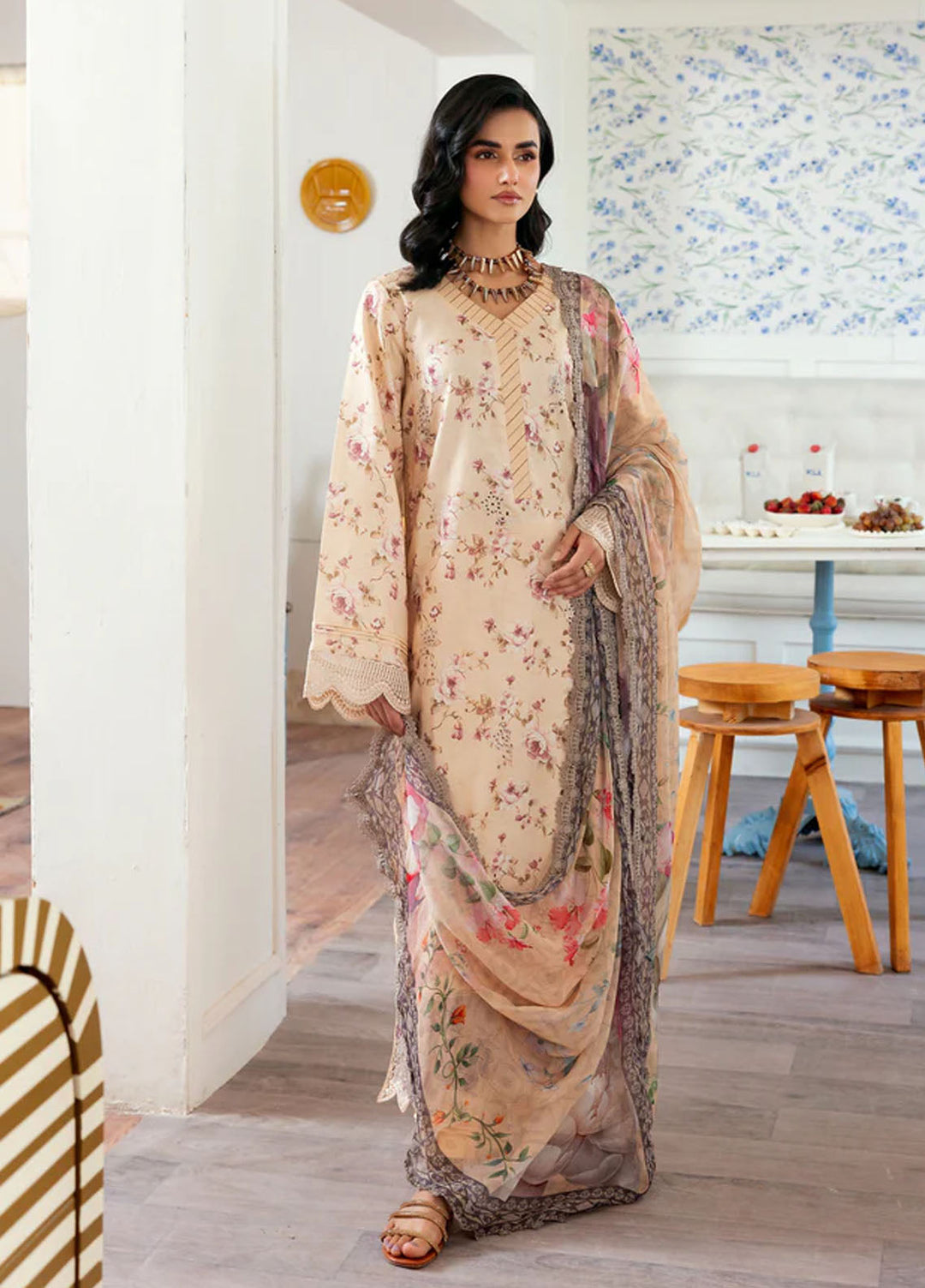Zync by Florent Embroidered Lawn Suits Unstitched 3 Piece FL25ZDW ZY-11 - Summer Collection