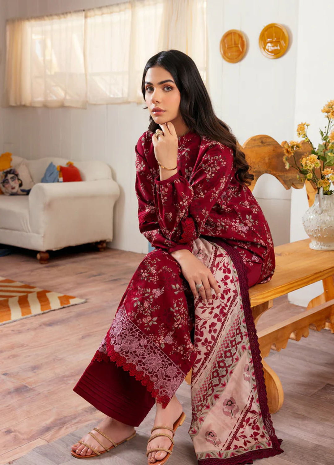 Zync by Florent Embroidered Lawn Suits Unstitched 3 Piece FL25ZDW ZY-1A - Summer Collection