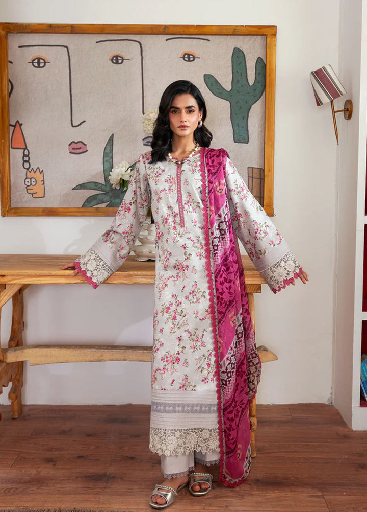Zync by Florent Embroidered Lawn Suits Unstitched 3 Piece FL25ZDW ZY-1B - Summer Collection