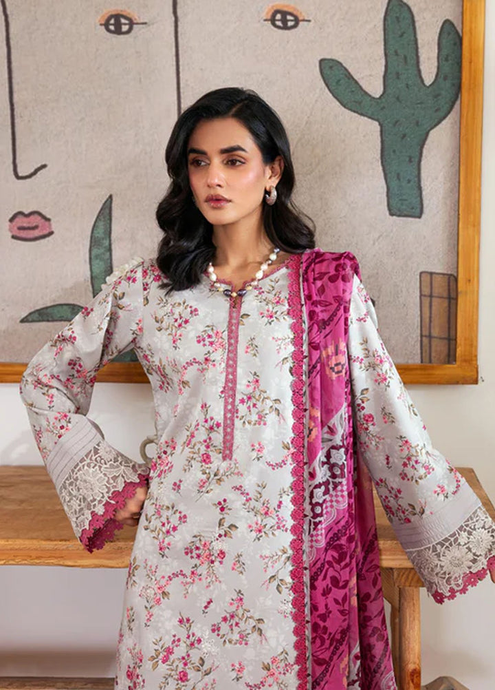 Zync by Florent Embroidered Lawn Suits Unstitched 3 Piece FL25ZDW ZY-1B - Summer Collection