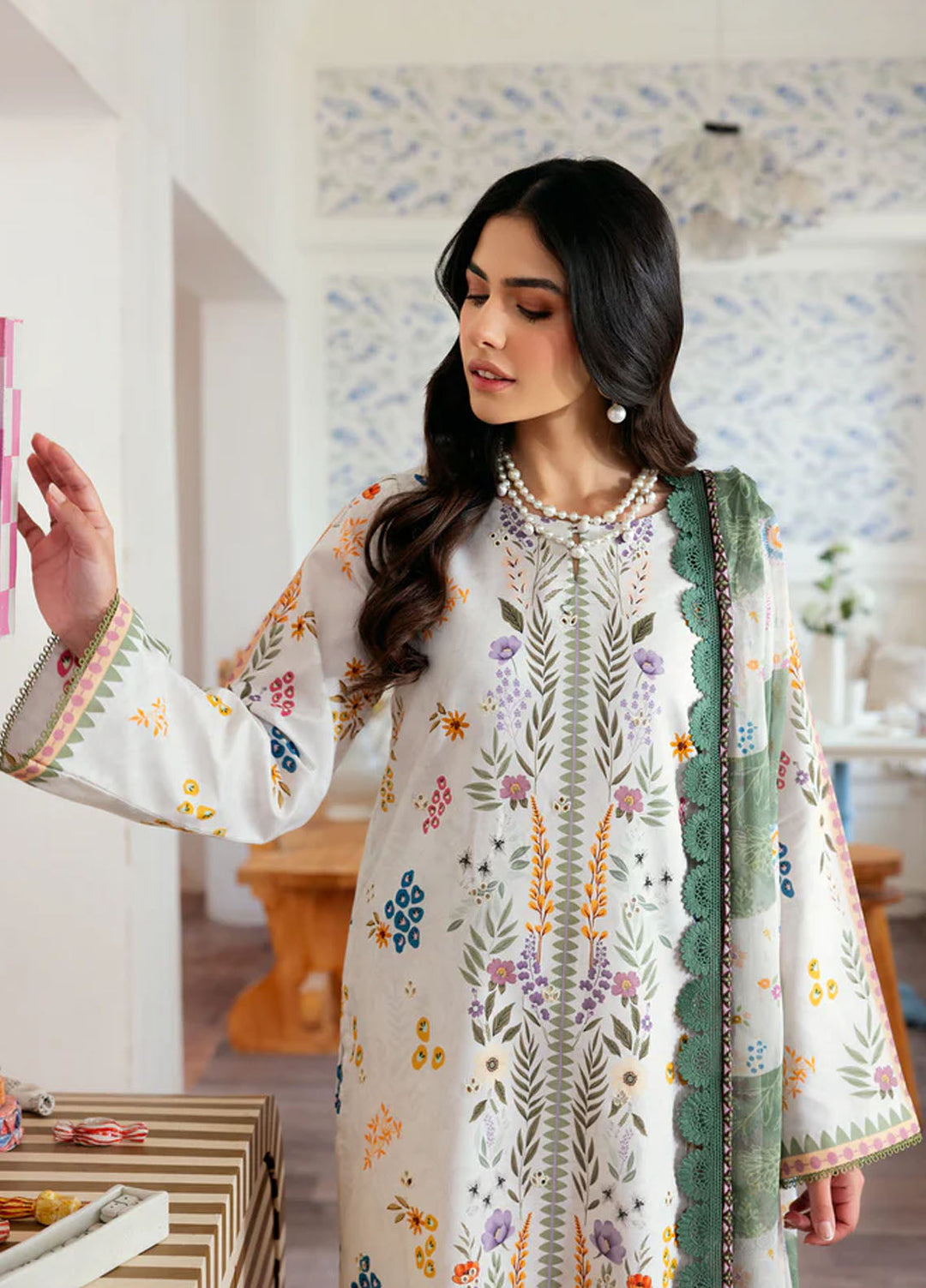 Zync by Florent Embroidered Lawn Suits Unstitched 3 Piece FL25ZDW ZY-2A - Summer Collection