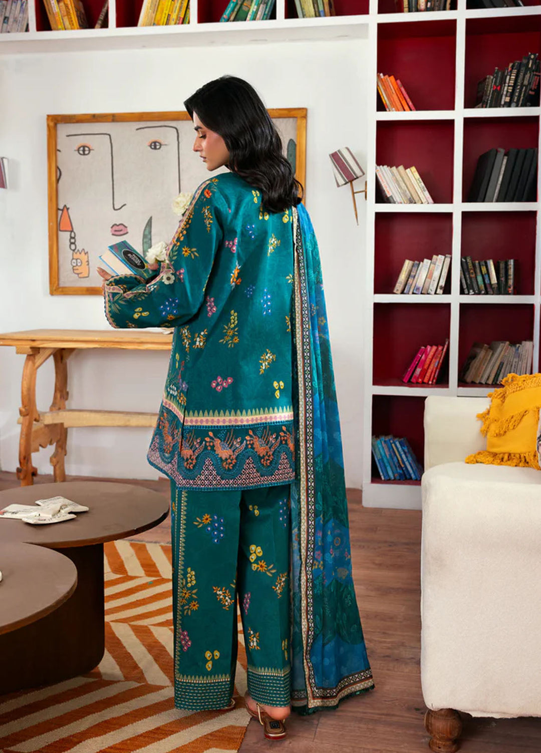 Zync by Florent Embroidered Lawn Suits Unstitched 3 Piece FL25ZDW ZY-2B - Summer Collection