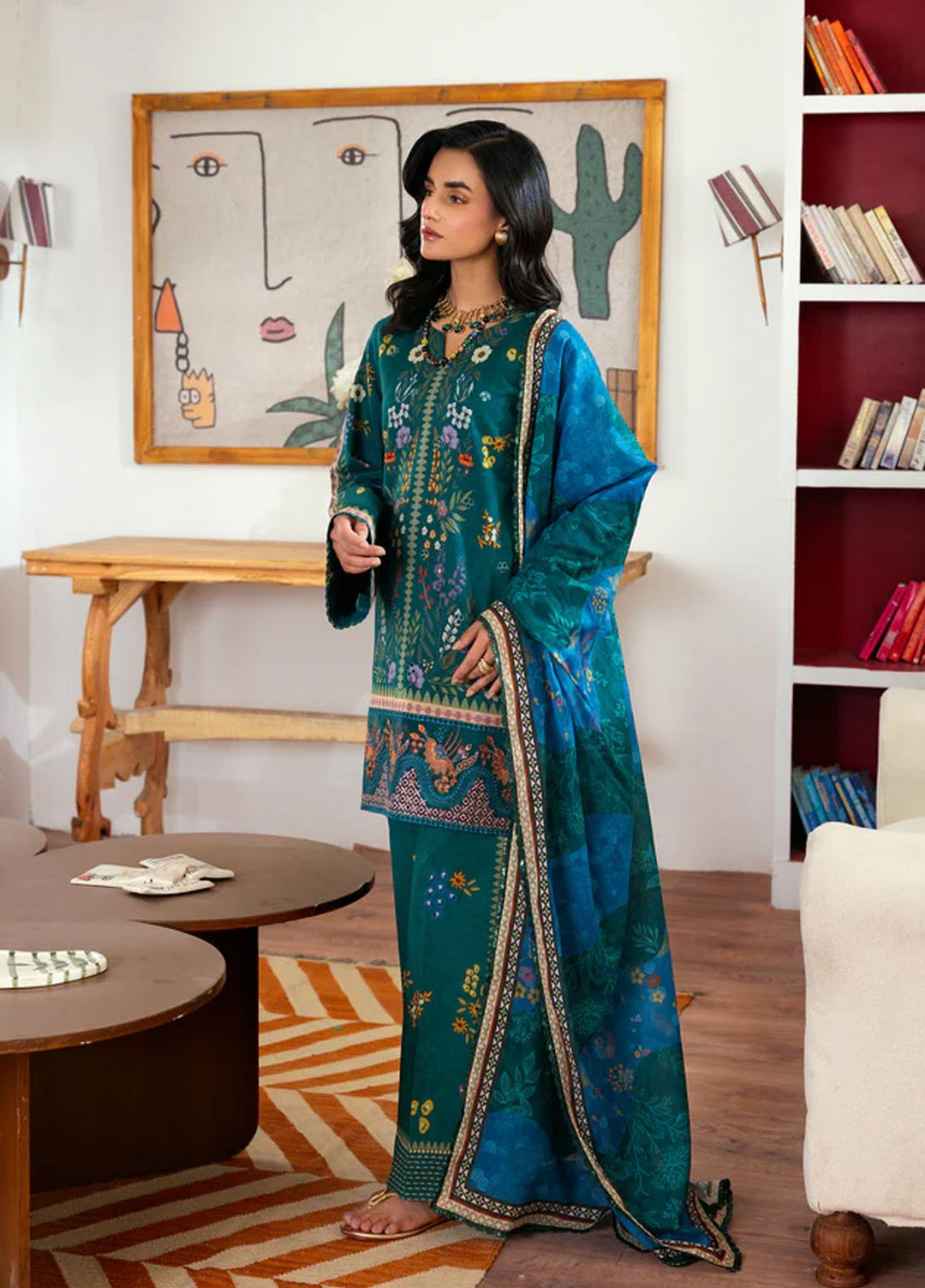 Zync by Florent Embroidered Lawn Suits Unstitched 3 Piece FL25ZDW ZY-2B - Summer Collection