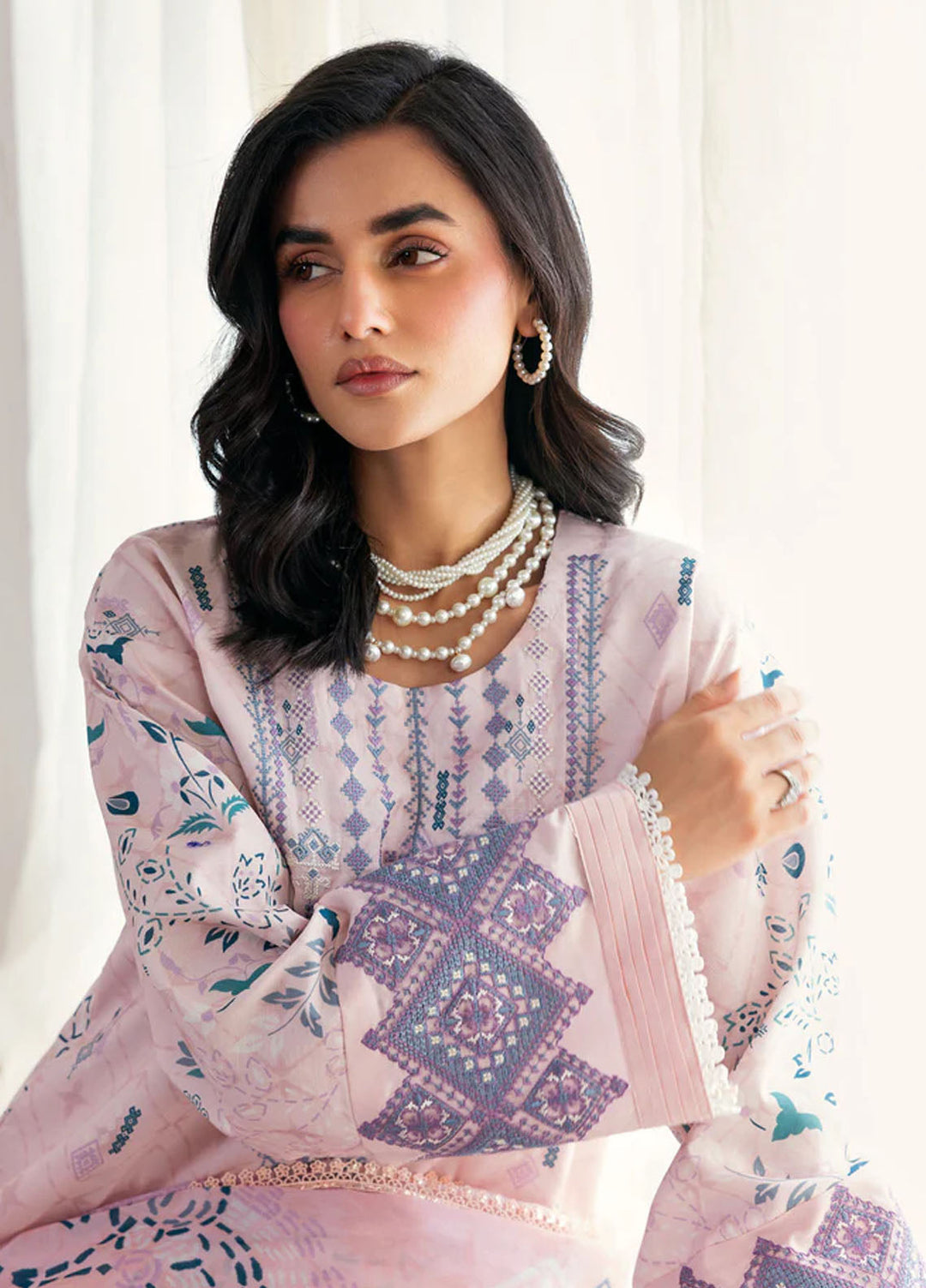 Zync by Florent Embroidered Lawn Suits Unstitched 3 Piece FL25ZDW ZY-3B - Summer Collection