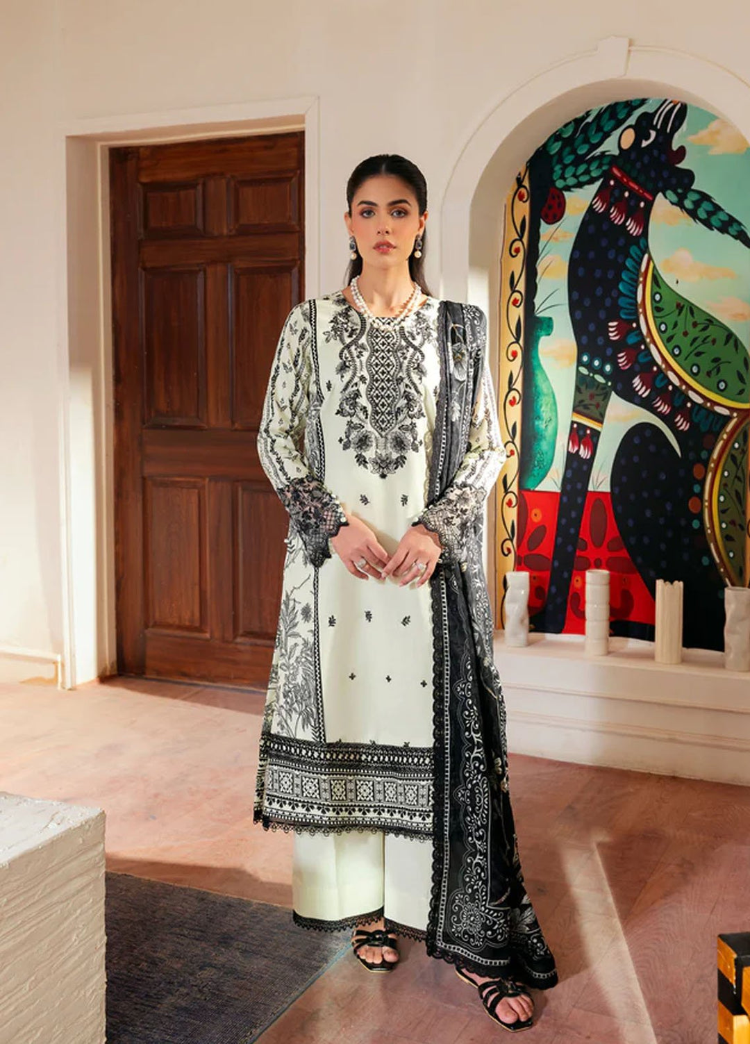 Zync by Florent Embroidered Lawn Suits Unstitched 3 Piece FL25ZDW ZY-4A - Summer Collection