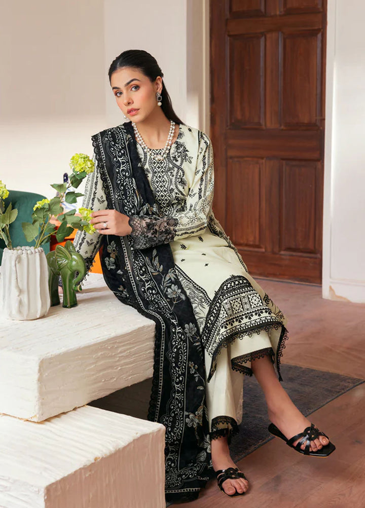 Zync by Florent Embroidered Lawn Suits Unstitched 3 Piece FL25ZDW ZY-4A - Summer Collection