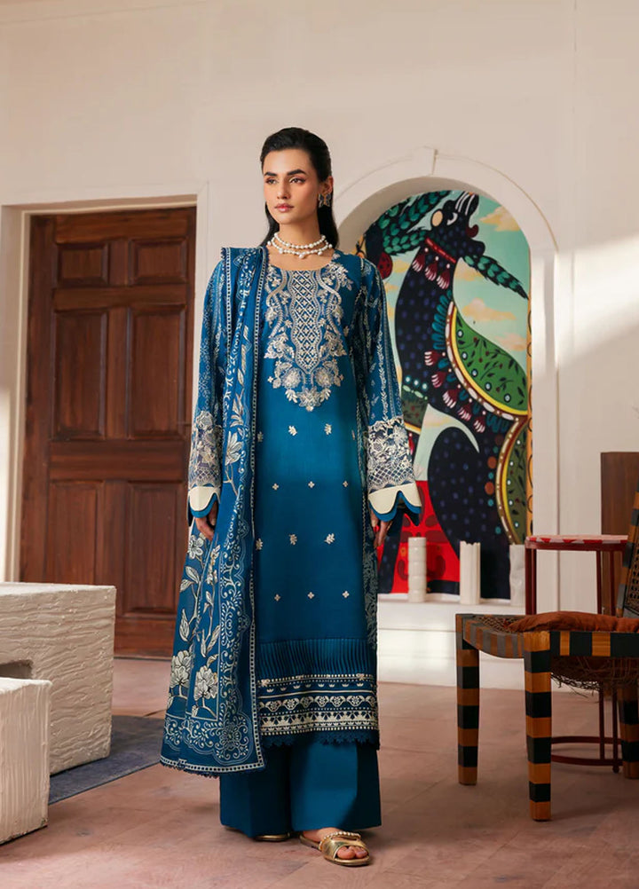 Zync by Florent Embroidered Lawn Suits Unstitched 3 Piece FL25ZDW ZY-4B - Summer Collection