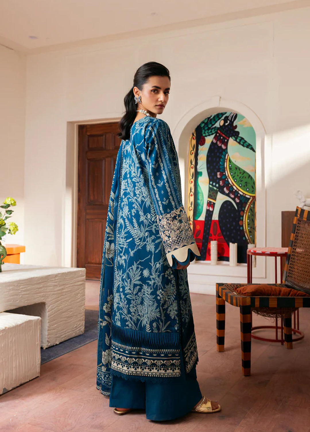 Zync by Florent Embroidered Lawn Suits Unstitched 3 Piece FL25ZDW ZY-4B - Summer Collection