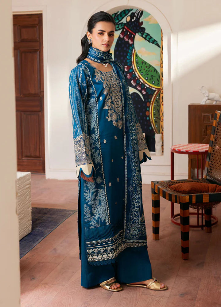Zync by Florent Embroidered Lawn Suits Unstitched 3 Piece FL25ZDW ZY-4B - Summer Collection