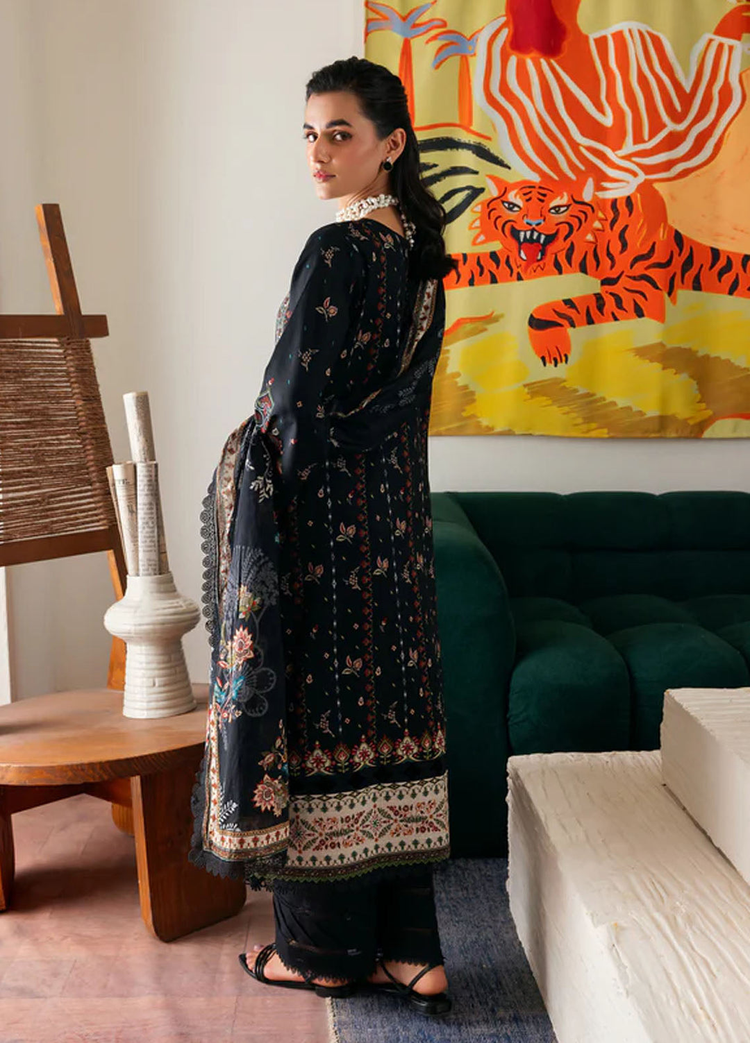 Zync by Florent Embroidered Lawn Suits Unstitched 3 Piece FL25ZDW ZY-5B - Summer Collection