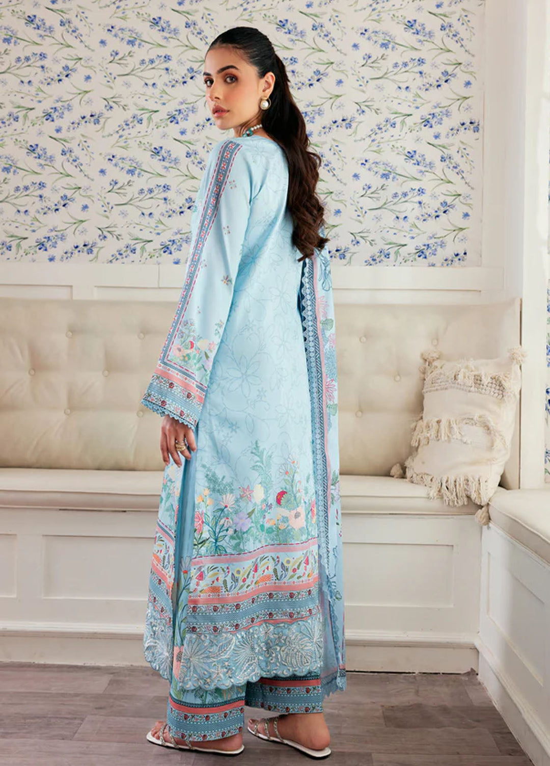 Zync by Florent Embroidered Lawn Suits Unstitched 3 Piece FL25ZDW ZY-6A - Summer Collection