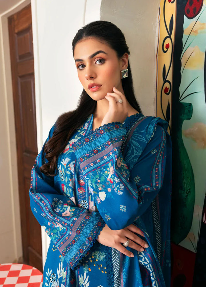 Zync by Florent Embroidered Lawn Suits Unstitched 3 Piece FL25ZDW ZY-6B - Summer Collection