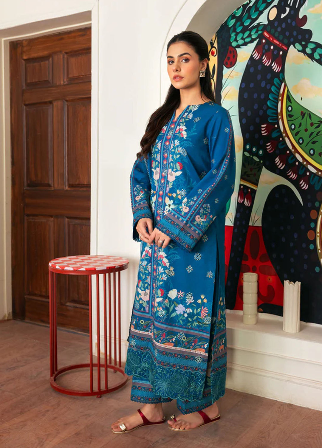 Zync by Florent Embroidered Lawn Suits Unstitched 3 Piece FL25ZDW ZY-6B - Summer Collection