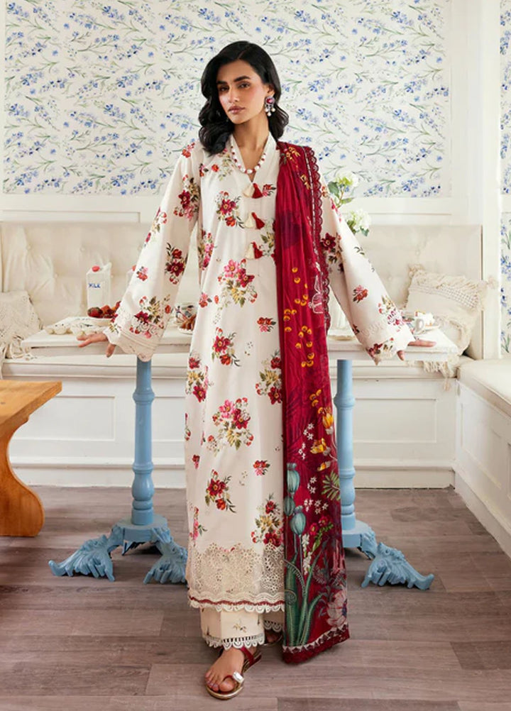 Zync by Florent Embroidered Lawn Suits Unstitched 3 Piece FL25ZDW ZY-7A - Summer Collection
