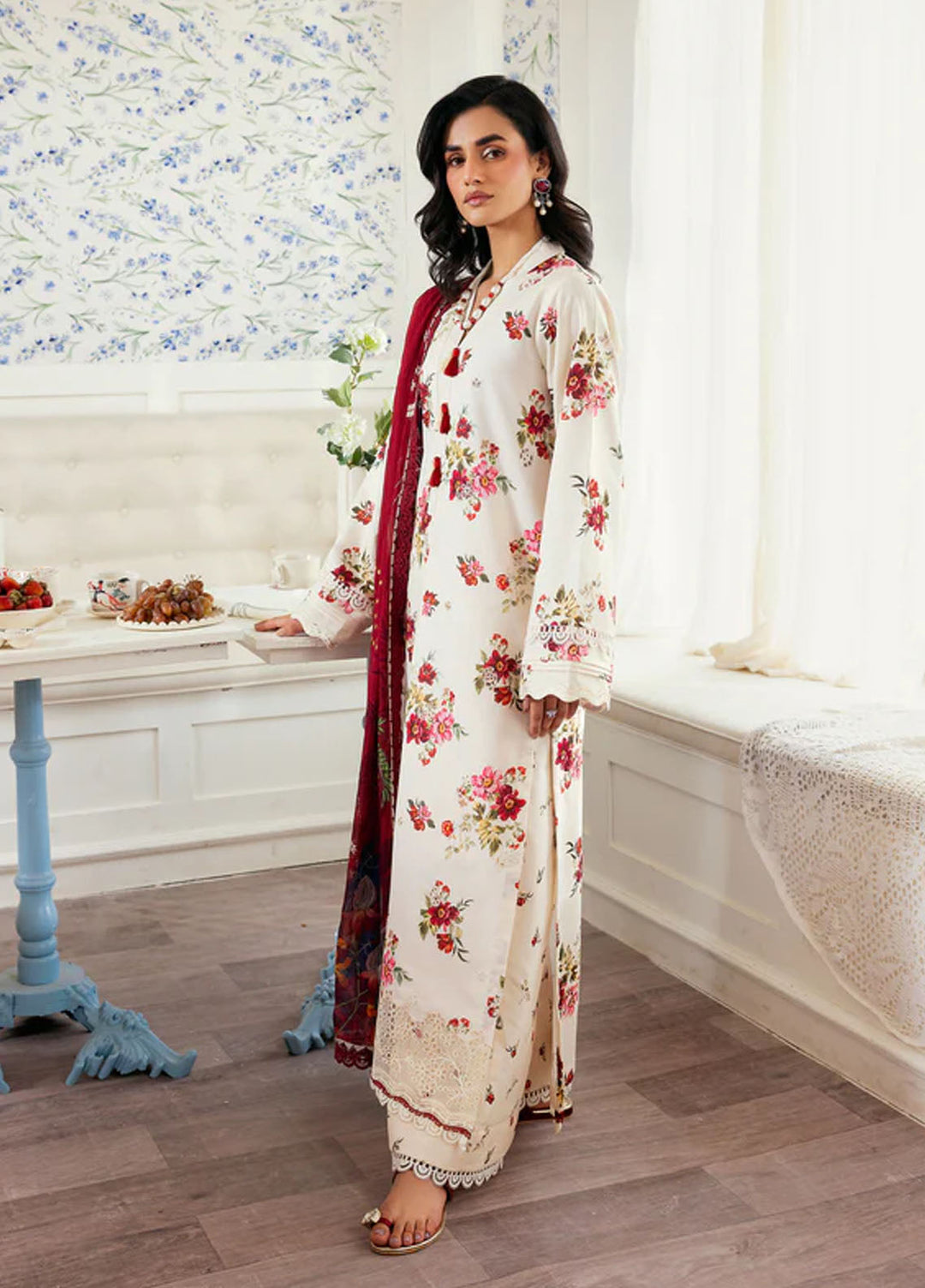 Zync by Florent Embroidered Lawn Suits Unstitched 3 Piece FL25ZDW ZY-7A - Summer Collection
