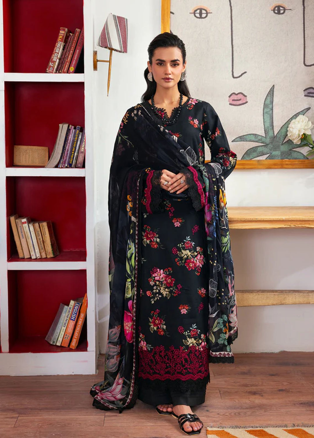 Zync by Florent Embroidered Lawn Suits Unstitched 3 Piece FL25ZDW ZY-7B - Summer Collection