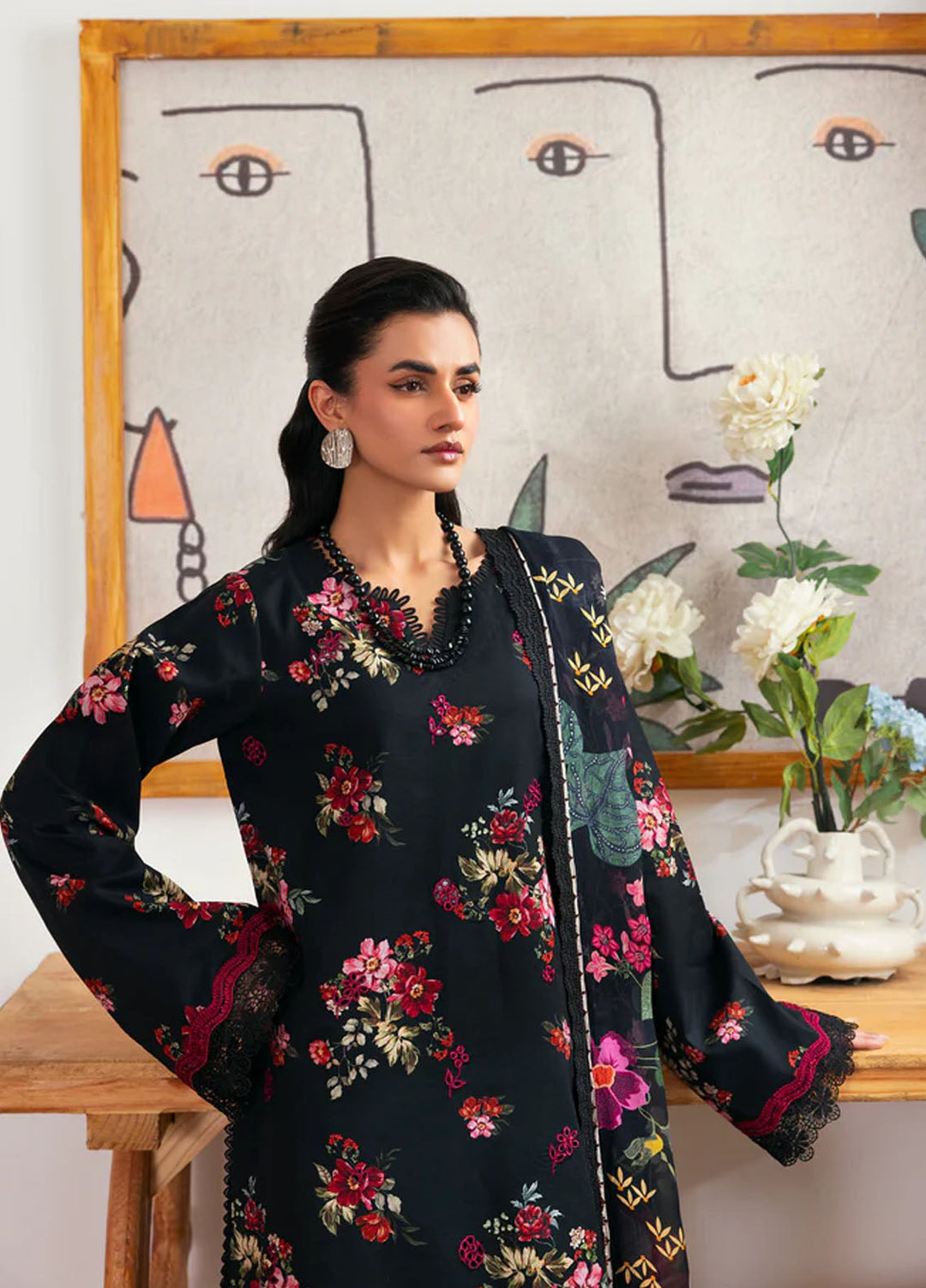 Zync by Florent Embroidered Lawn Suits Unstitched 3 Piece FL25ZDW ZY-7B - Summer Collection
