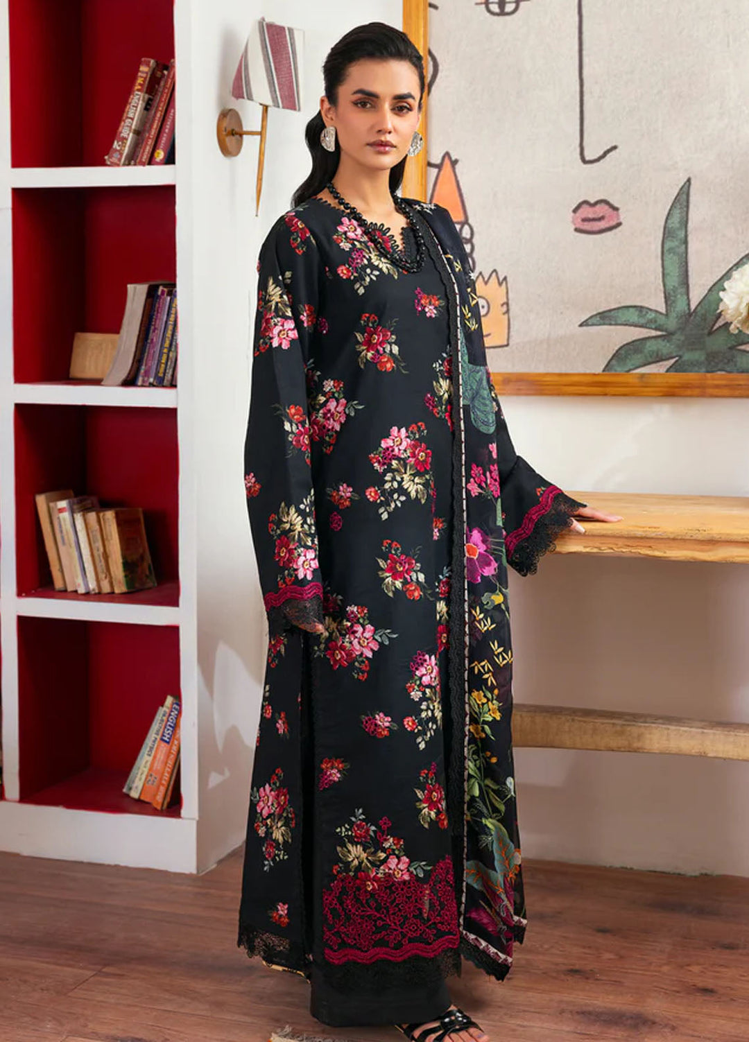 Zync by Florent Embroidered Lawn Suits Unstitched 3 Piece FL25ZDW ZY-7B - Summer Collection