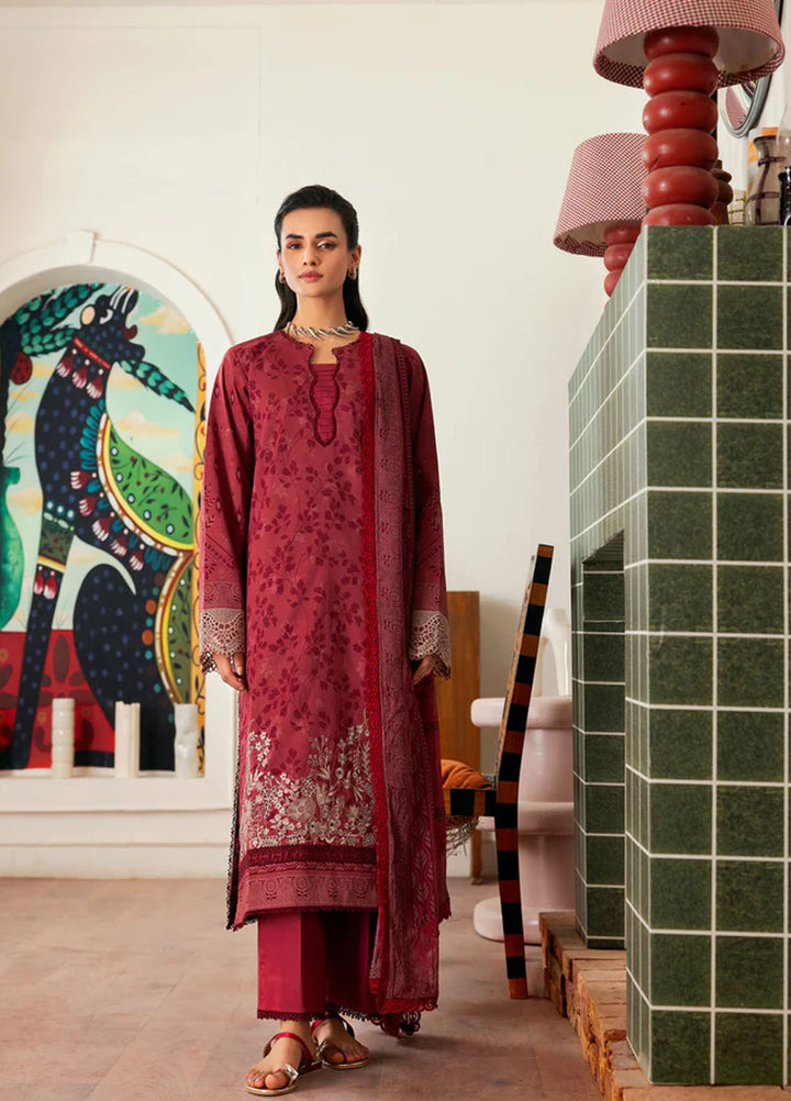 Zync by Florent Embroidered Lawn Suits Unstitched 3 Piece FL25ZDW ZY-8 - Summer Collection