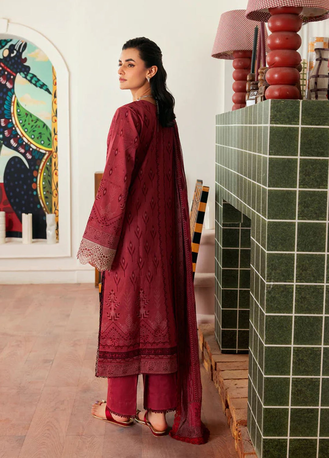 Zync by Florent Embroidered Lawn Suits Unstitched 3 Piece FL25ZDW ZY-8 - Summer Collection