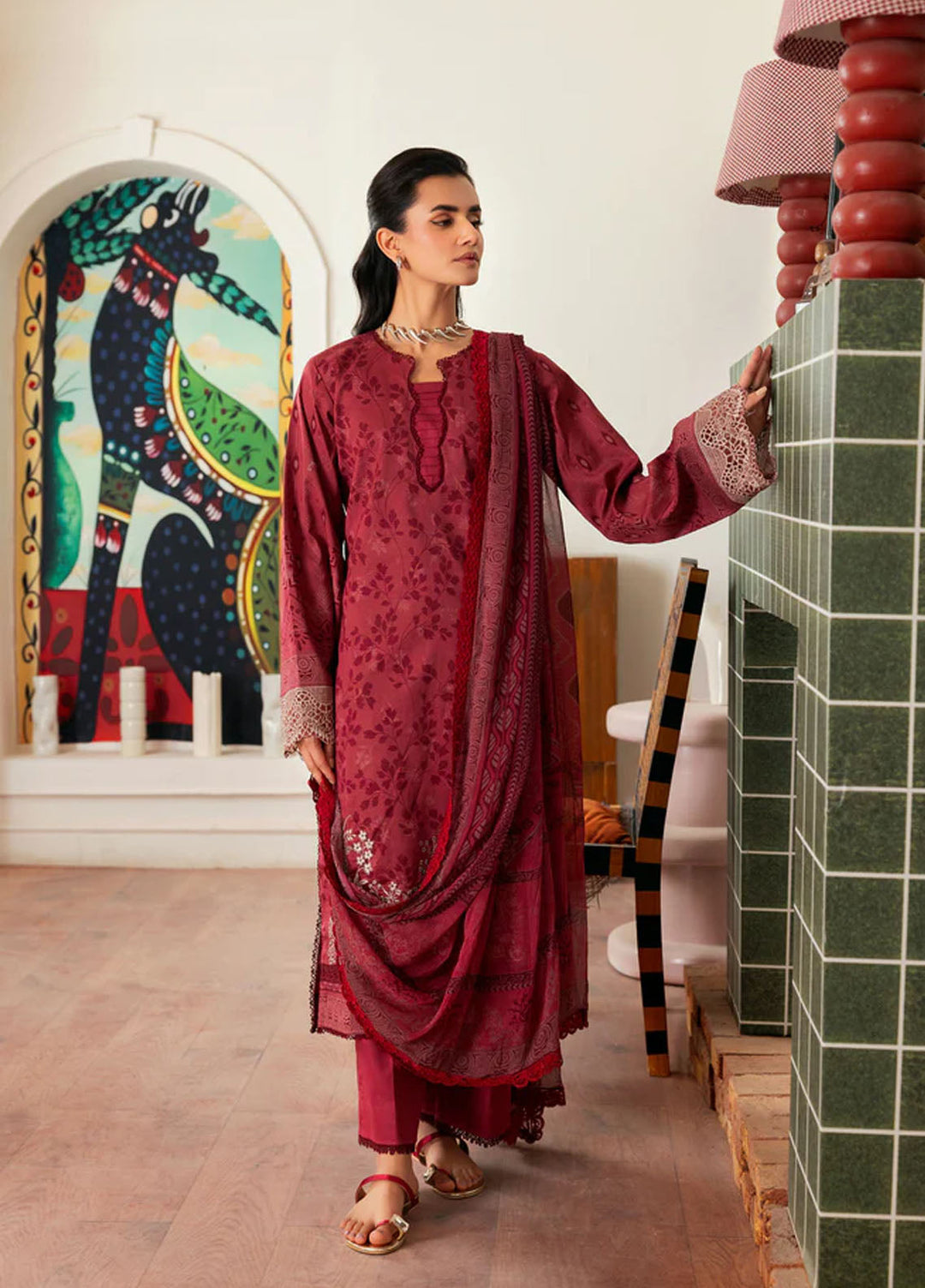 Zync by Florent Embroidered Lawn Suits Unstitched 3 Piece FL25ZDW ZY-8 - Summer Collection