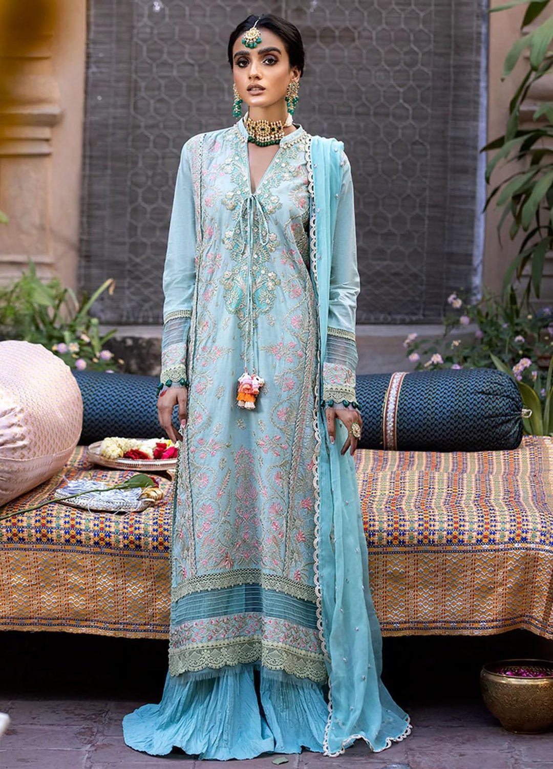 Zysha by Sobia Nazir Embroidered Lawn Suits Unstitched 3 Piece SN22Z Z1A Neelam - Eid Collection