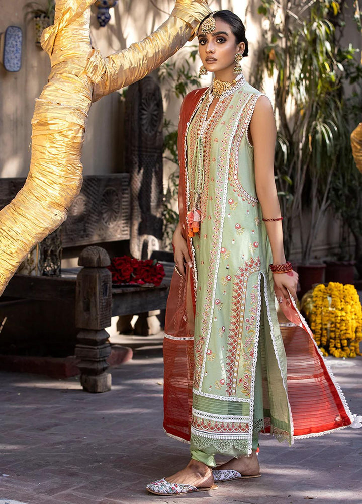 Zysha by Sobia Nazir Embroidered Lawn Suits Unstitched 3 Piece SN22Z Z3A Zamrud - Eid Collection