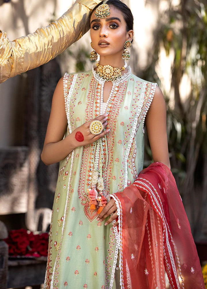 Zysha by Sobia Nazir Embroidered Lawn Suits Unstitched 3 Piece SN22Z Z3A Zamrud - Eid Collection